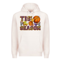 Pale Pink tis' the season basketball Premium Hoodie - Zillion Design Studio