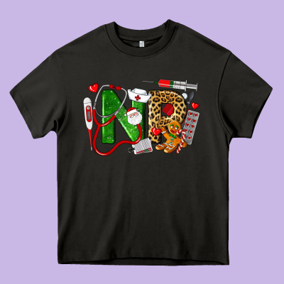 Christmas Nr Nurse Practitioner Nurse Heavy Core Tee Designed By Lillyallendesigns