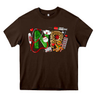 Chocolate Brown christmas nr nurse practitioner nurse Heavy Core Tee - LillyAllenDesigns