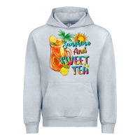 Heather Grey sunshine and sweet tea Urban Hoodie - texasbilliewilder