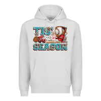Dove Grey tis' the season baseball Premium Hoodie - Zillion Design Studio