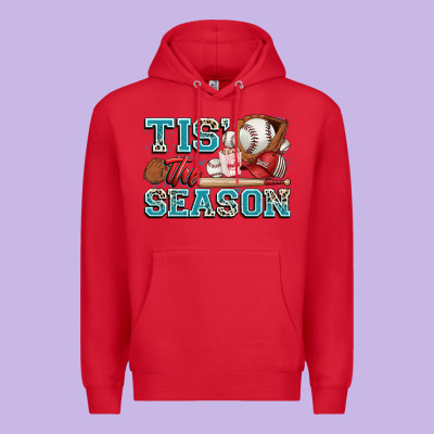 Tis' The Season Baseball Premium Hoodie Designed By Zillion Design Studio