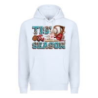 White tis' the season baseball Premium Hoodie - Zillion Design Studio