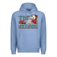Colony Blue tis' the season baseball Premium Hoodie - Zillion Design Studio