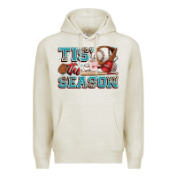 Oatmeal Heather tis' the season baseball Premium Hoodie - Zillion Design Studio