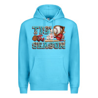 Ocean Blue tis' the season baseball Premium Hoodie - Zillion Design Studio