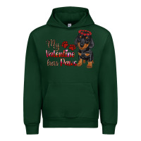 Forest Green my valentine has paws Urban Hoodie - RanaPortraitStore