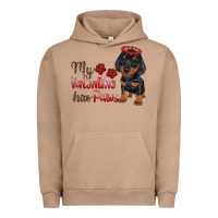 Pigment Burro my valentine has paws Urban Hoodie - RanaPortraitStore
