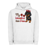 Pigment Lunar Rock my valentine has paws Urban Hoodie - RanaPortraitStore
