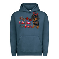 Pigment Midnight Navy my valentine has paws Urban Hoodie - RanaPortraitStore