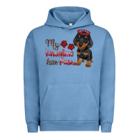 Pigment Pebble Blue my valentine has paws Urban Hoodie - RanaPortraitStore