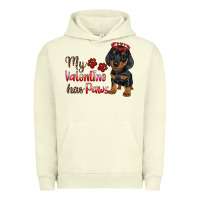 Pigment Pistachio my valentine has paws Urban Hoodie - RanaPortraitStore