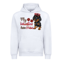 White my valentine has paws Urban Hoodie - RanaPortraitStore