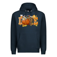 Navy love nurse fall Premium Hoodie - texasbilliewilder