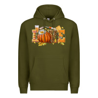 Army Green love nurse fall Premium Hoodie - texasbilliewilder