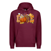 Burgundy love nurse fall Premium Hoodie - texasbilliewilder
