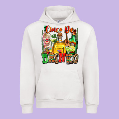 Cinco De Drinko Urban Hoodie Designed By Zillion Design Studio