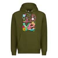 Army Green love summer nurse Premium Hoodie - texasbilliewilder
