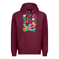 Burgundy love summer nurse Premium Hoodie - texasbilliewilder