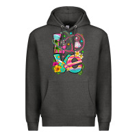 Charcoal Heather love summer nurse Premium Hoodie - texasbilliewilder