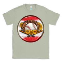 Matcha baseball with sunflower round earrings Classic Tee - BundleAndBundleShop