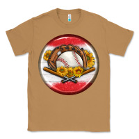 Toasted Coconut baseball with sunflower round earrings Classic Tee - BundleAndBundleShop