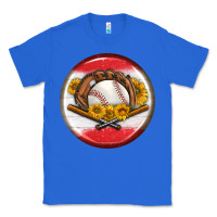 True Royal baseball with sunflower round earrings Classic Tee - BundleAndBundleShop