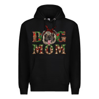 Black christmas pug mom Premium Hoodie - RanaPortraitStore