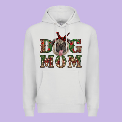 Christmas Pug Mom Premium Hoodie Designed By Ranaportraitstore