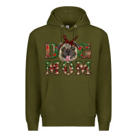 Army Green christmas pug mom Premium Hoodie - RanaPortraitStore
