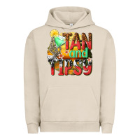Pigment French Oak tan and tipsy Urban Hoodie - texasbilliewilder