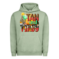 Pigment Oil Green tan and tipsy Urban Hoodie - texasbilliewilder
