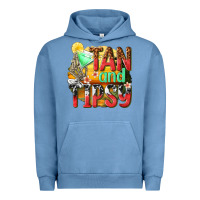 Pigment Pebble Blue tan and tipsy Urban Hoodie - texasbilliewilder