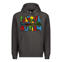 Smoke i love someone with autism Premium Hoodie - Zillion Design Studio