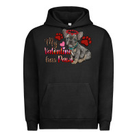 Pigment Black my valentine has paws french bulldog Urban Hoodie - RanaPortraitStore