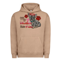 Pigment Burro my valentine has paws french bulldog Urban Hoodie - RanaPortraitStore