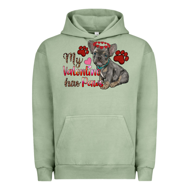 My Valentine Has Paws French Bulldog Urban Hoodie by RanaPortraitStore | Teevron