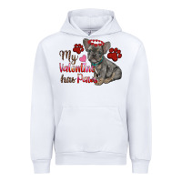 White my valentine has paws french bulldog Urban Hoodie - RanaPortraitStore