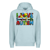 Blue Mist i love someone with autism Premium Hoodie - Zillion Design Studio