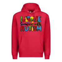 Cardinal i love someone with autism Premium Hoodie - Zillion Design Studio