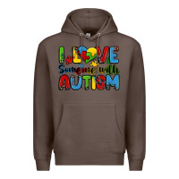 Coffee i love someone with autism Premium Hoodie - Zillion Design Studio