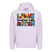 Lilac i love someone with autism Premium Hoodie - Zillion Design Studio