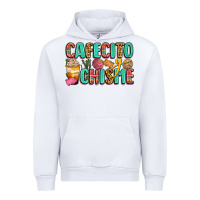 White cafecito y chisme Urban Hoodie - Zillion Design Studio