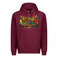 Burgundy autism accept understand love Premium Hoodie - Zillion Design Studio