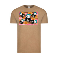 Vintage Coffee Baby panda flowers Vintage Tee - Artiststas