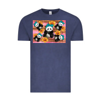 Vintage Denim Baby panda flowers Vintage Tee - Artiststas