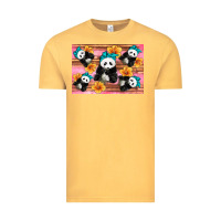 Vintage Mustard Baby panda flowers Vintage Tee - Artiststas