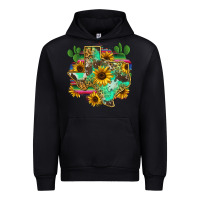 Black texas map Urban Hoodie - Zillion Design Studio