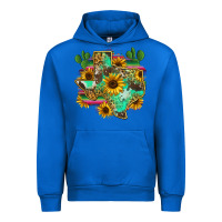 Cobalt texas map Urban Hoodie - Zillion Design Studio