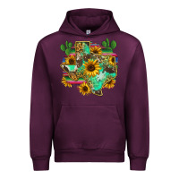 Mauve Wine texas map Urban Hoodie - Zillion Design Studio